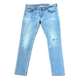 rag & bone Dre Slim Boyfriend Jeans Size 30 Light Wash Distressed Ankle Mid Rise